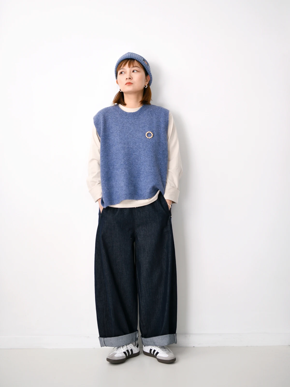 

Хлопковые повседневные женские джинсы с завязками на талии, свободные брюки, осень-весна, глубокий цвет, устойчивые к выцветанию