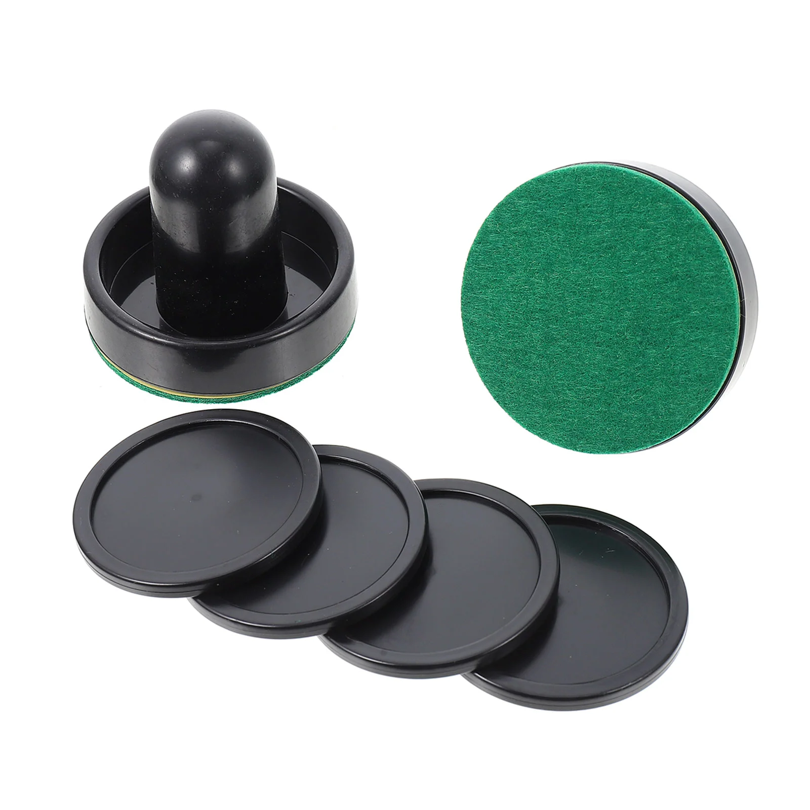 

Portable Hockey Paddles Mini Air Pushers Ice Machine Pucks Wear-resistant Handles Black Plastic