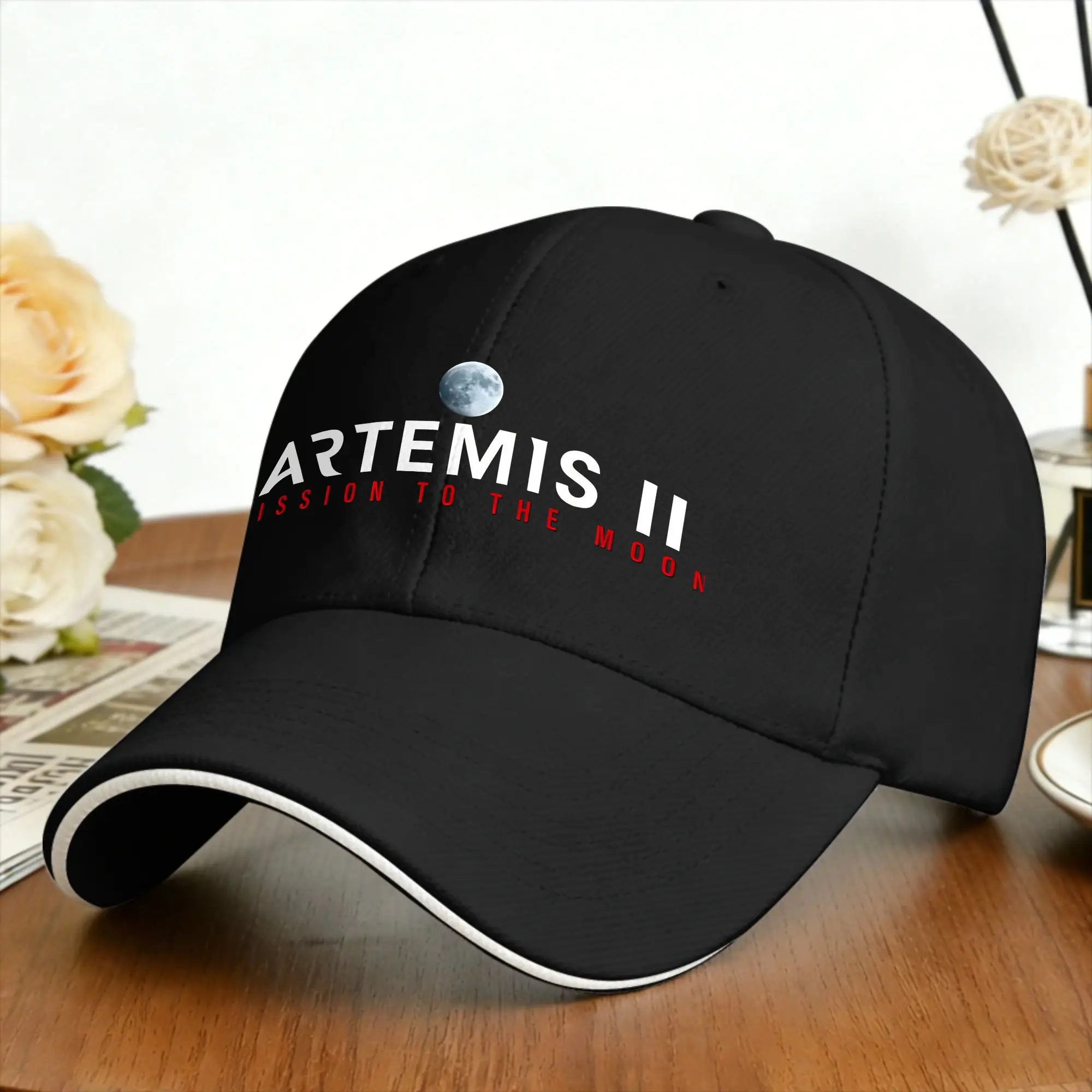 Baseball Cap Artemis II Mission To The Moon 2026 Rocket Launch American Landing Space Trucker Hat For Men Sun-Proof Baseball Cap