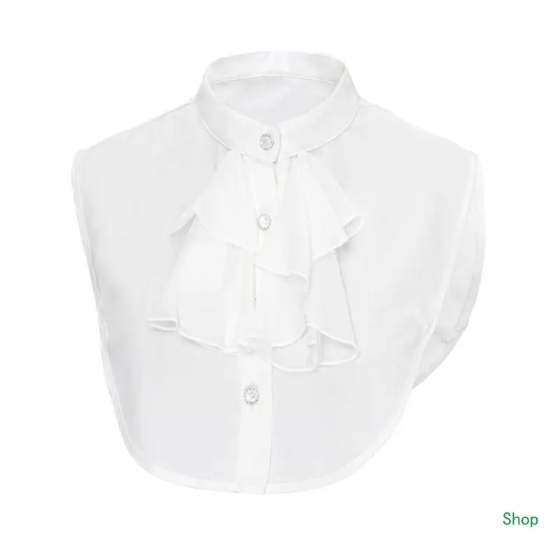 Dropship Stylish Ruffled Shirt Collar Adornment for Business Meetings Parties Weddings