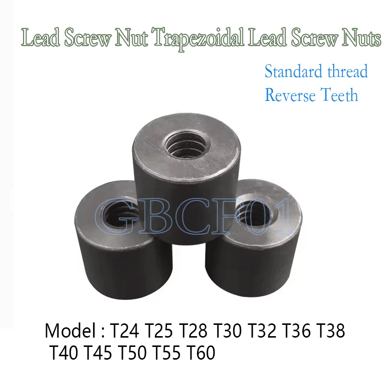 T24 T25 T28 T30 T32 T36 T38 T40 T45 T50 T55T60 Lead Screw Nut Trapezoidal Lead Screw Nuts For CNC Standard Thread Reverse Teeth