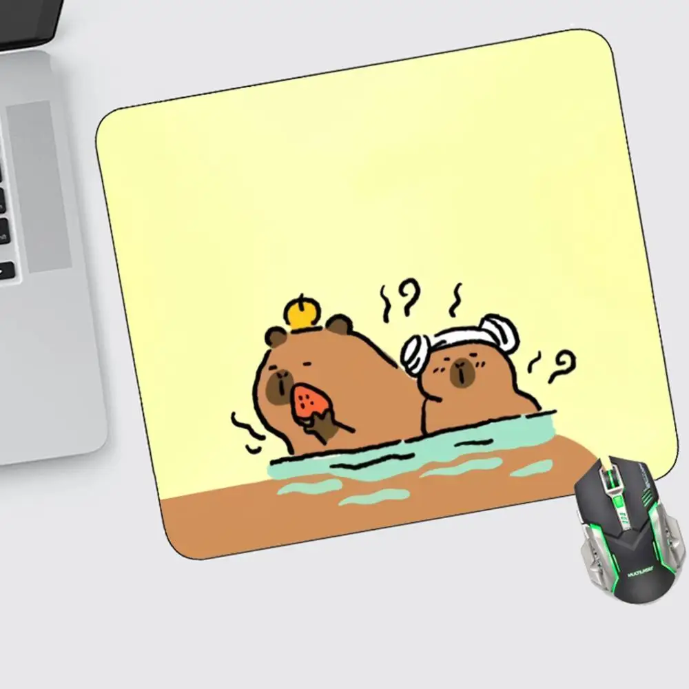 

Funny Capybara Mouse Pad Small Gaming Accessories Keyboard Computer Offices Desk Mat Pc Gamer Non-slip Rubber Mousepad