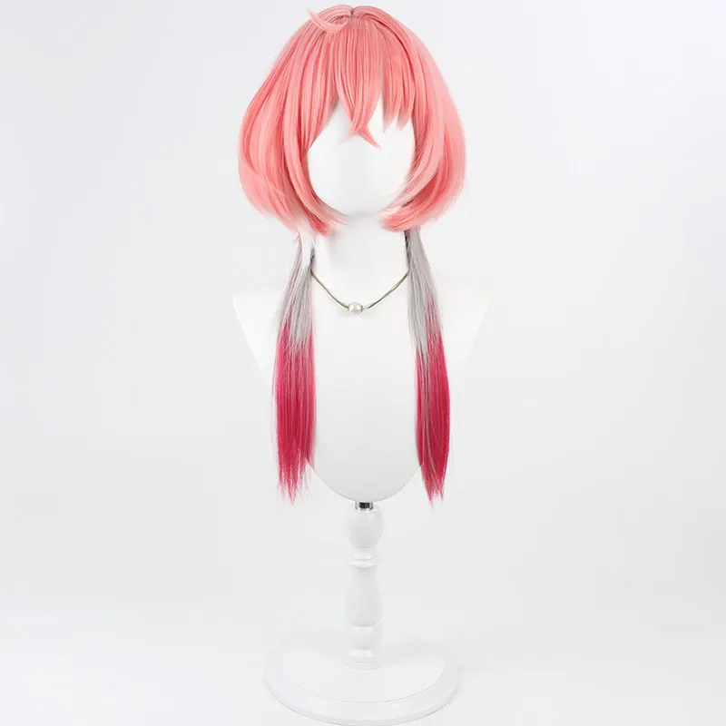 Virtual YouTube Vtuber Sasaki Saku Cosplay Wig Halloween Carnival Party Props Synthetic Hair Heat Resistant Fiber + Wig Cap