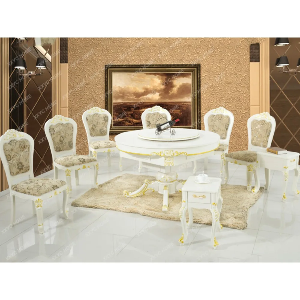 

Mahjong Machine Automatic Dining Table Dual-Use round Folding Solid Wood Electric Mahjong Table Household round Table with Chair