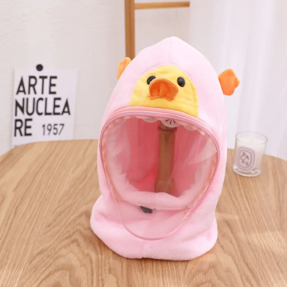 

Fashion Cartoon Integrated Cap Scarf Windproof Winter Warm Hat with Scarf Ear Protection Thicken Snow Caps Children