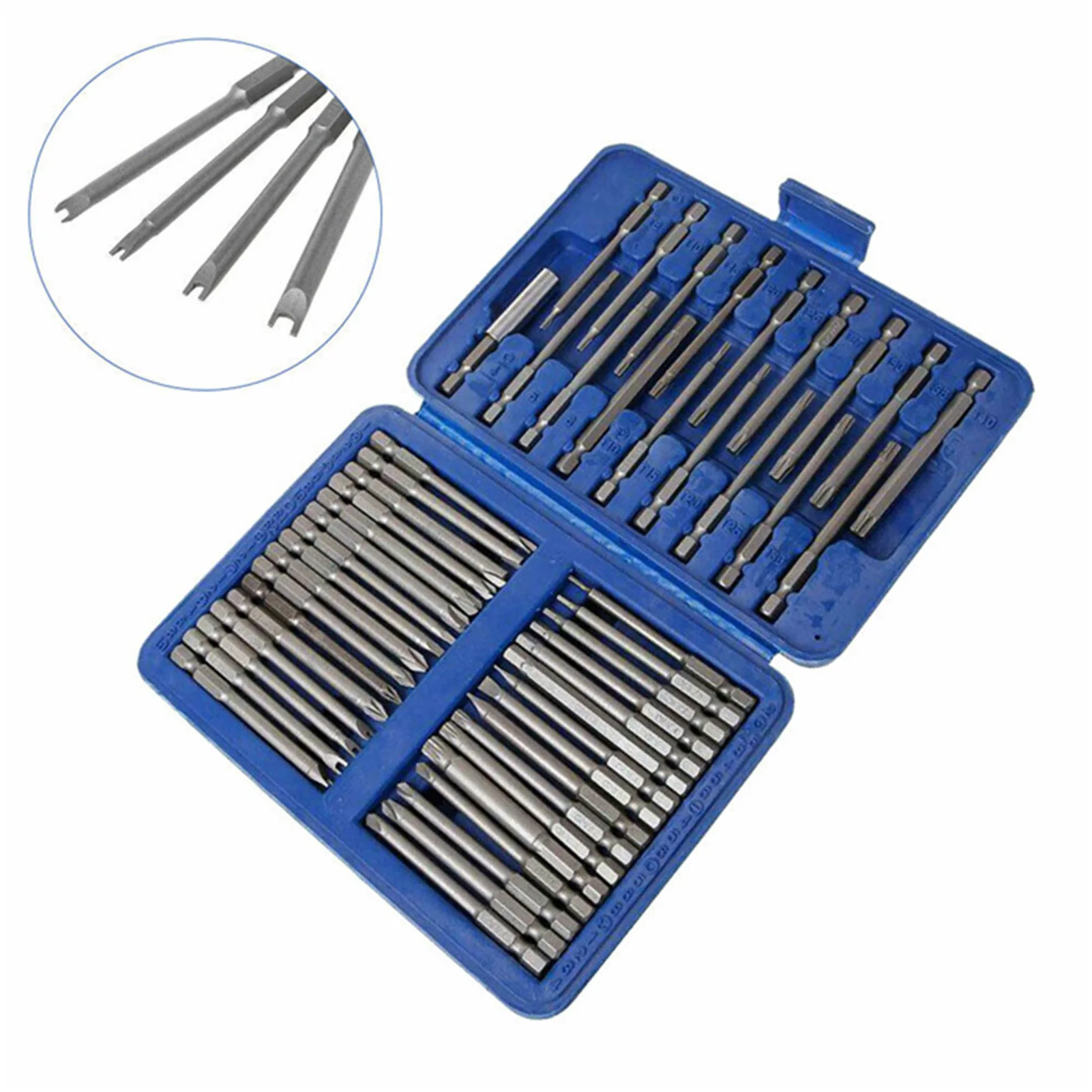 

Long Screwdriver Bit Long Screwdriver Bits Set 75mm Screwdriver Bits + Magnetic Bit Holder with Storage Box