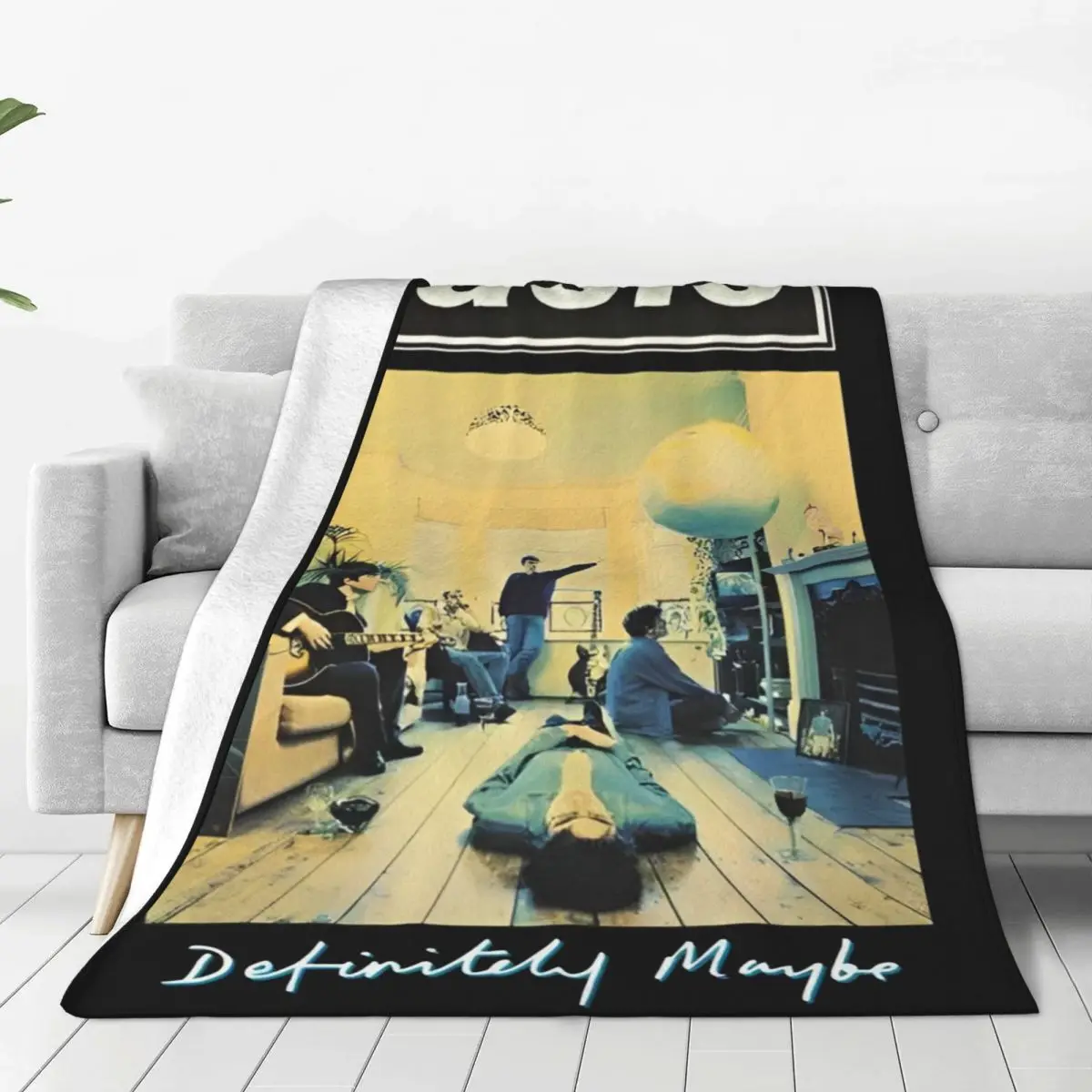 Cozy O-Oasis Rock Band Music Tour Blanket Merch Sofa Decorative Throw Blanket Lightweight Thin Velvet for Office