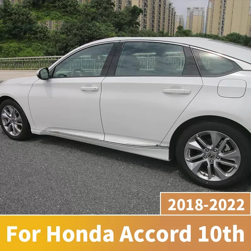 

Stainless Car Side Door Molding Body Strip Streamer Lid Molding Cover Trim For Honda Accord X 10th Hybrid 2018-2020 2021 2022