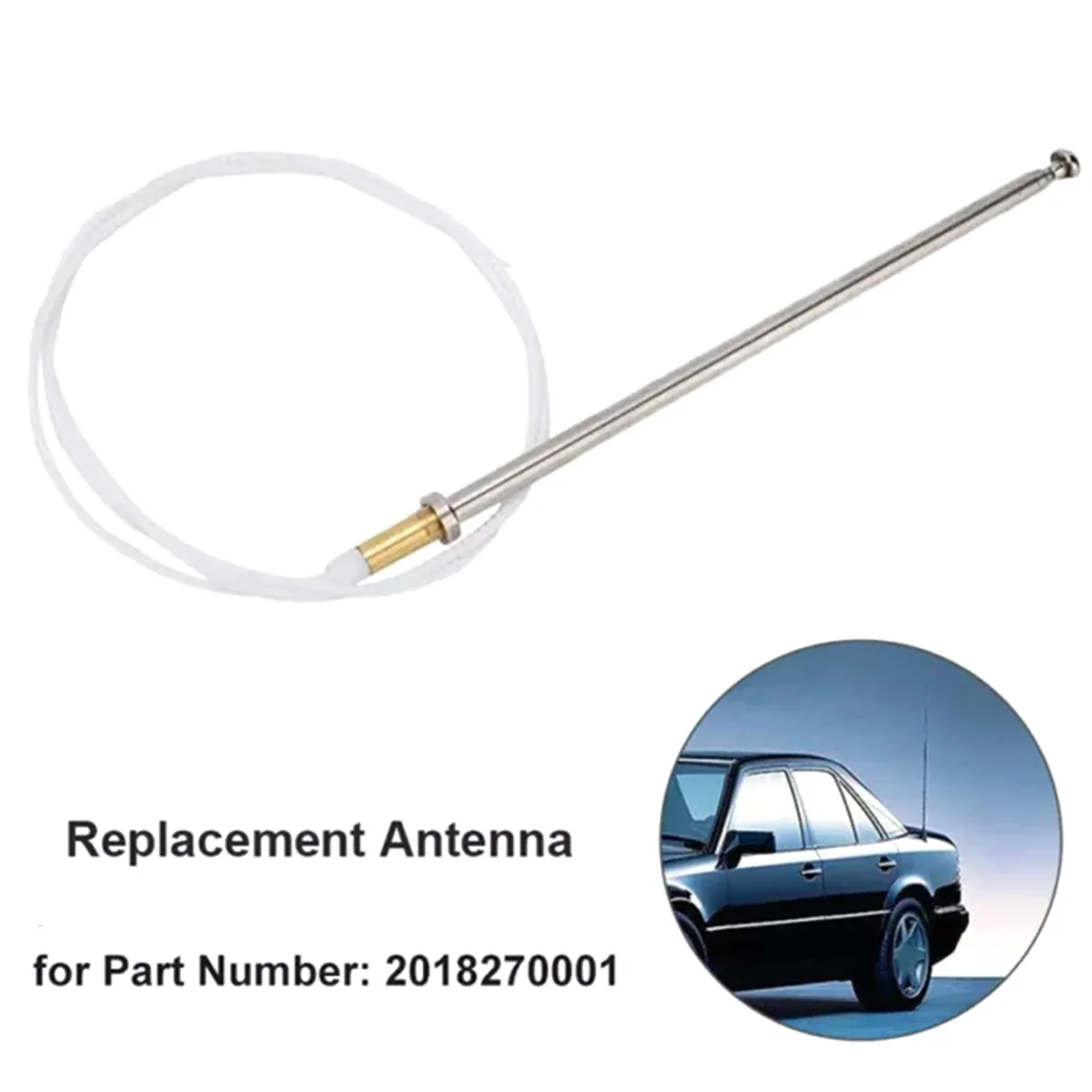 Automobile Telescopic AM FM Radio Universal Antenna for - W124 W126 W201 C107 R107 Antenna Mast 2018270001