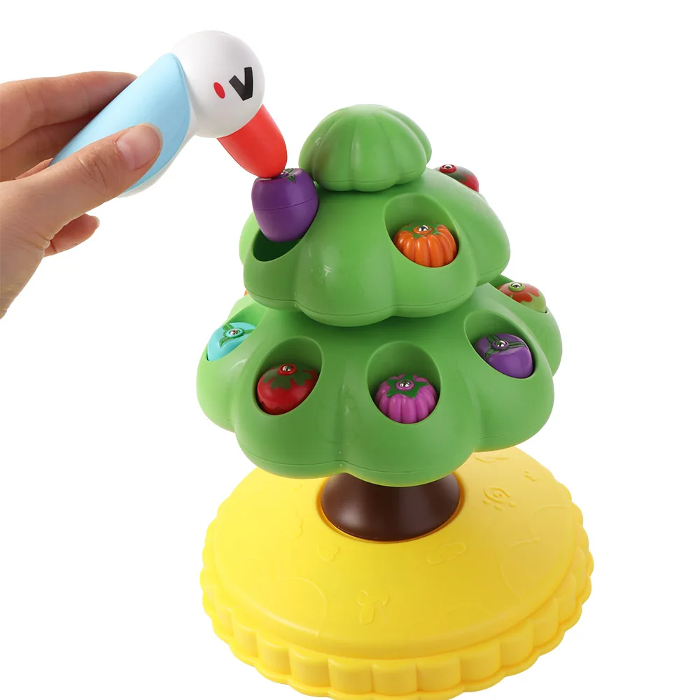 نقار الخشب المغناطيسي اختيار أشجار الفاكهة طبق الصيد التعليمي المبكر الدورية نقار الخشب قطف أشجار الفاكهة الكرتون الملونة #1