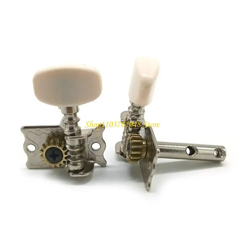 R53E 6x Guitar Tuning Peg for Key Tuners, Round Button 3L 3R Tuning for Key Peg Machi