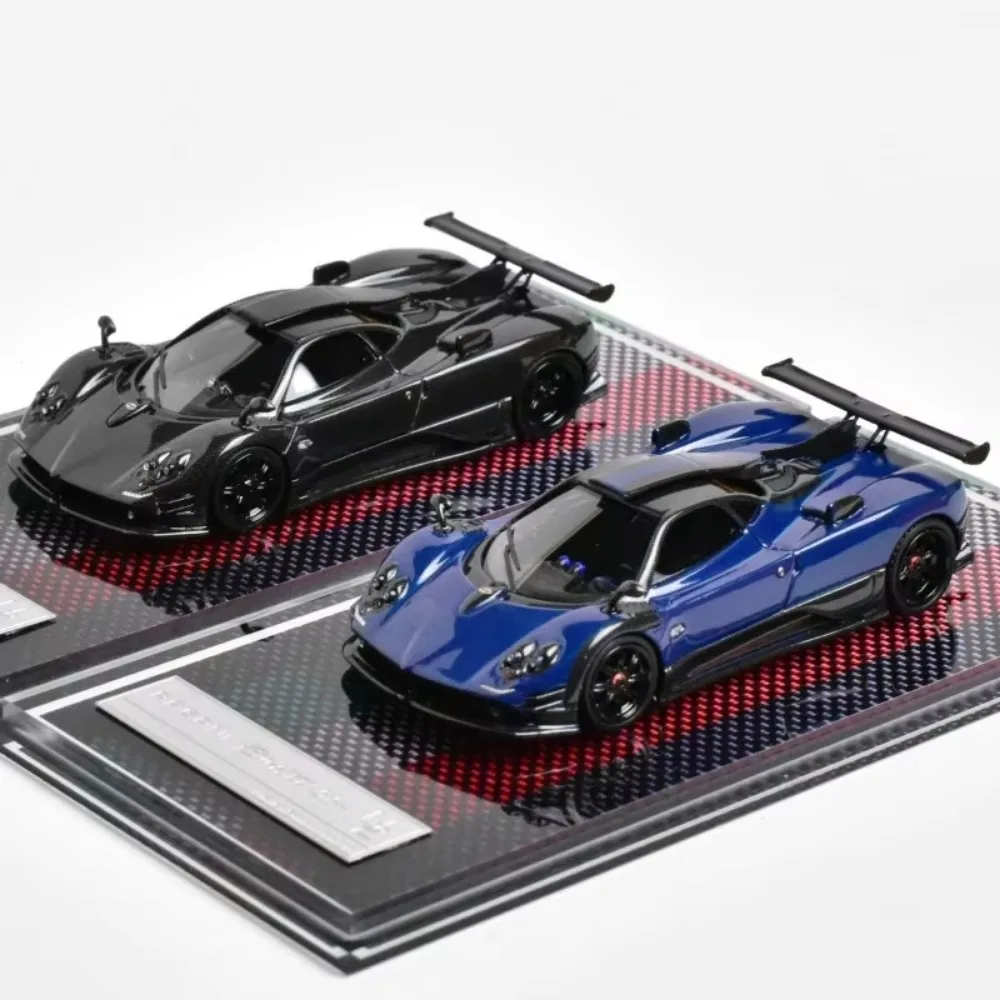 Model U2 1:64 Pagani Zonda 760LH Włókno węglowe Ograniczona prawdziwa skala Miniatury Żywica Kolekcja modeli samochodów Ozdoby