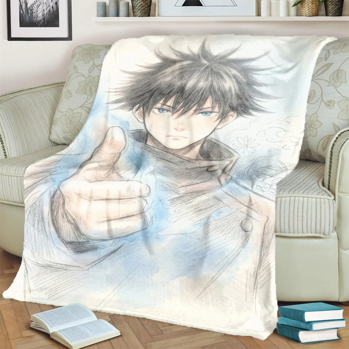Jujutsu Kaisen Flannel Warm Blanket Comfortable for Bedrooms, Sofas, Beds, Chairs, Picnics, Travel