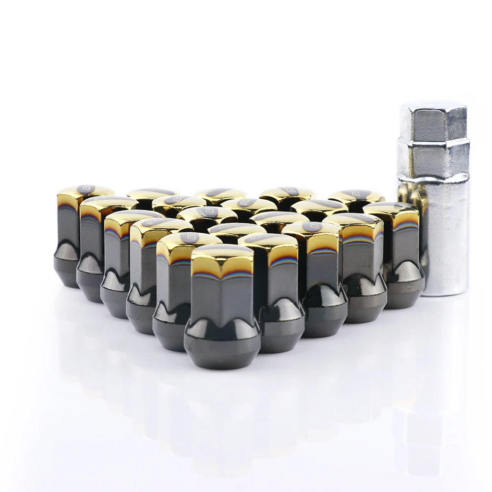 20pcs/set Rays jdm Brunt gold Stainless Steel wheel Rims Lug Nuts M12x1.5/M12x1.25