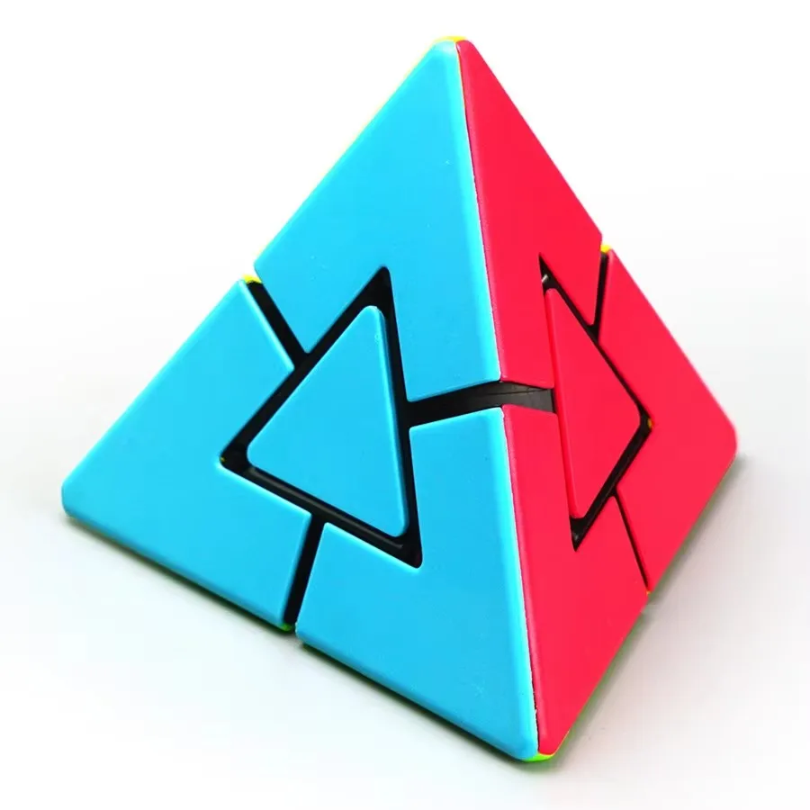 Fanxin Duo Pyramind 2x2 Strange Shape Pyramid Magic Cube 2x2x2 Educational Puzzle Cubo Magico Toys Birthday Christmas Gifts