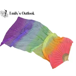 Magic Silk Veil Women Bellydance Costume Accessories Dancer Performance Fan Props One Pair Handmade Worship Church Flowy 180 New