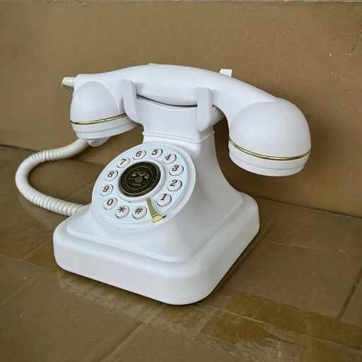 Top Retro Landline Telephone Vintage Corded Desk Dial Phone for wedding Party Antique Audio Phone