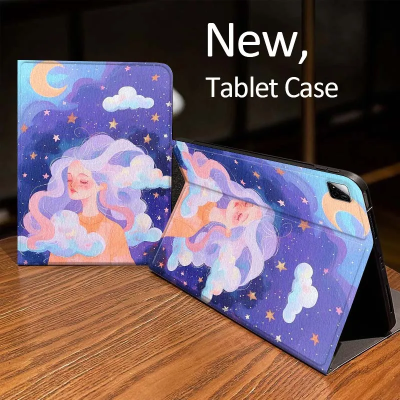 

Cartoon Black Cats Clouds Case For Xiaomi Mi Redmi Pad 2 4 5 7S 6S 6 7 8 Plus SE Pro K 2025 inch 8.7 11 Tablet