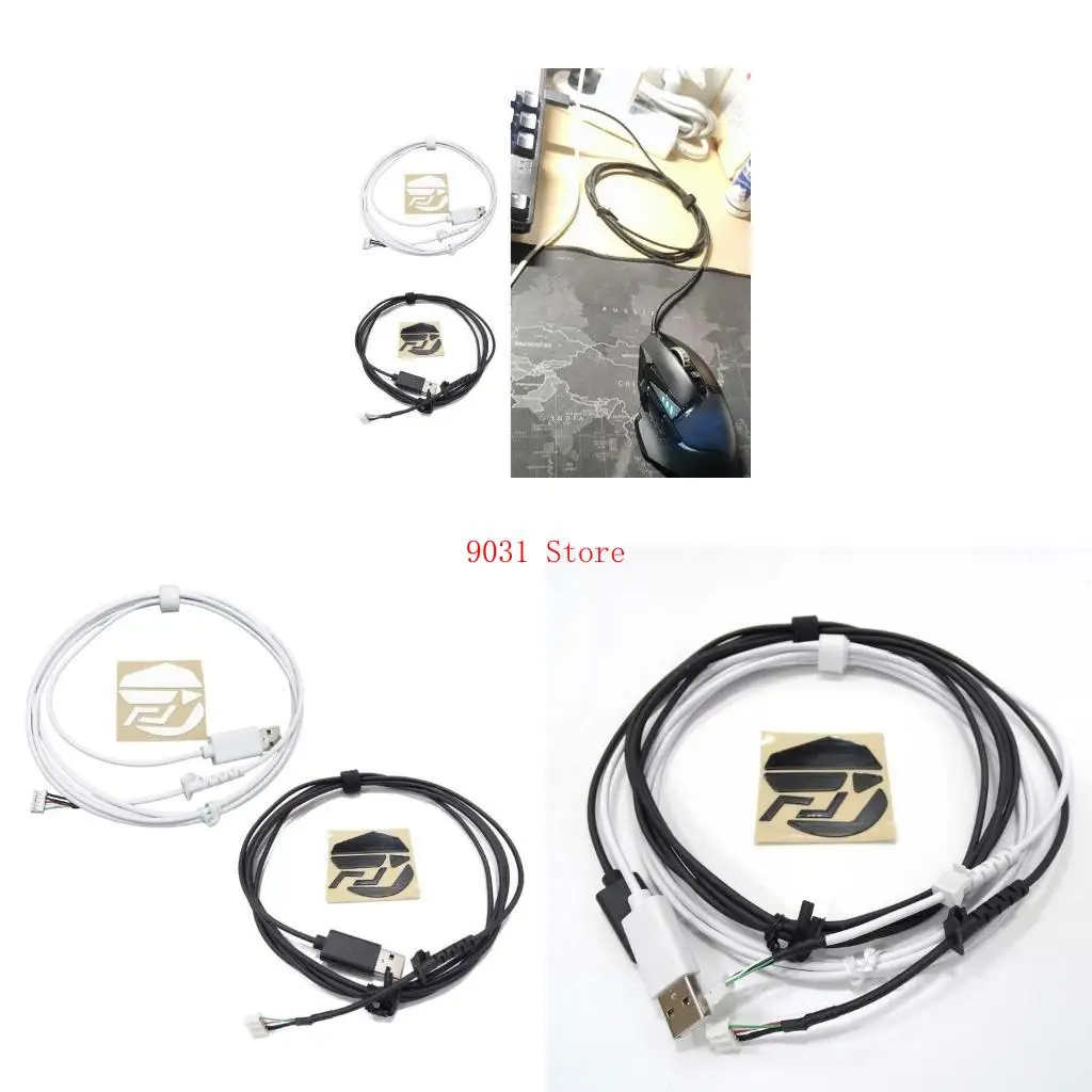 

USB Mouse Wire Mouse Feet Replacement PVC Access for G502 Mouse