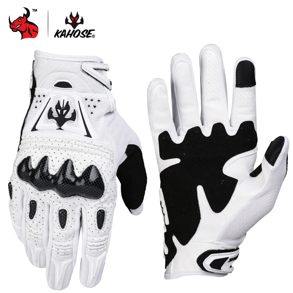 

Мужские мотоциклетные перчатки из натуральной овчины, противоскользящие защитные байкерские перчатки для мотокросса, аксессуары для мотоциклов