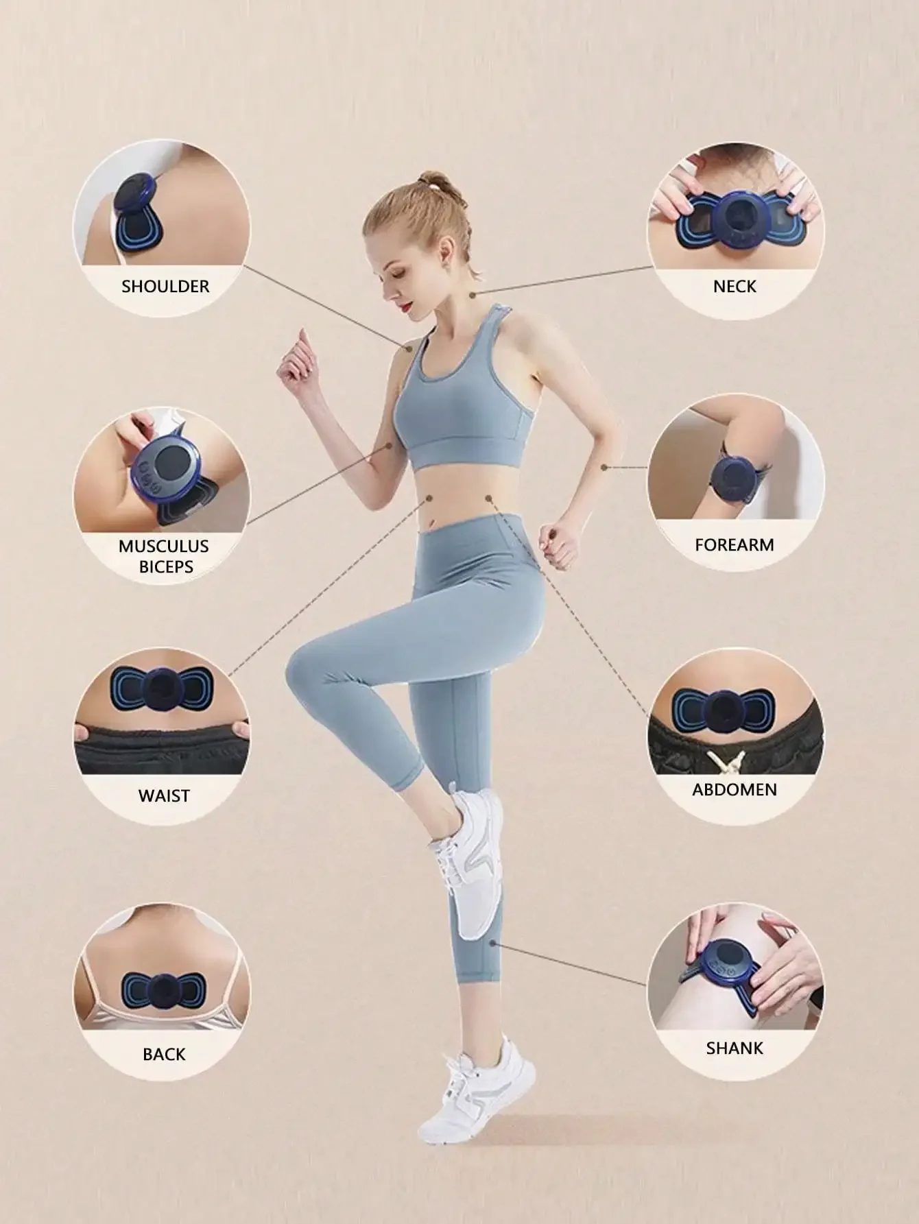 Massager Patch,Multi Functional Meridian Massager With Cervical Pulse Electrotherapy Instrument Gel Patch For Pain Relief Cake