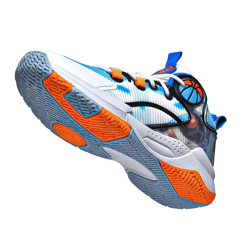 Chaussures de basket-ball souples pour enfants, entraîneur de mode, tennis scolaire, chaussures de sport pour garçon, rencontre, course à pied, 6 à 12 ans