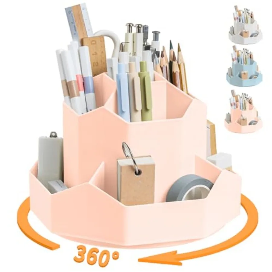 360 Degree Rotating Pencil Pen Holder Organizer