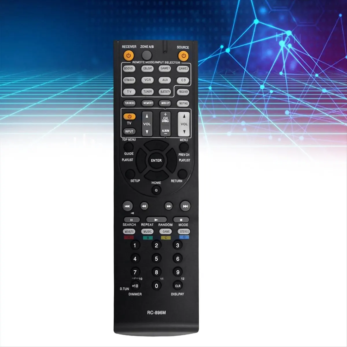 A69ZBG! RC‑896M AV Receiver Remote Control Replace for RC-737M RC-801M RC-836M RC-865M RC-896M RC-762M RC-764M RC-810M