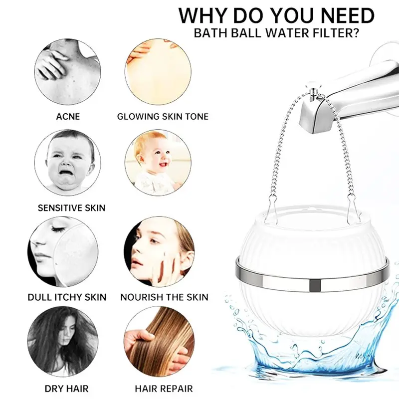 Y15A Upgrade Bath Filter For Health Of Sensitive Skin, Body, Hair 10-Stage Granular Core Filtration System
