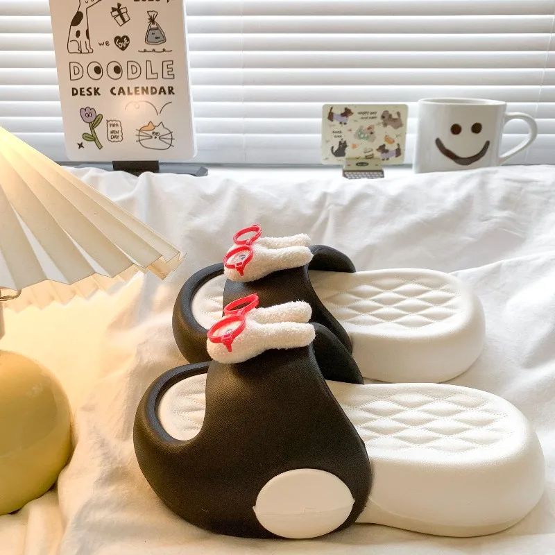Cartoon Kawaii New Style Slippers Summer Wear Outside Thick Sole Anti-slip Home Leisure Fashion Good Quality Good Looks Miffy