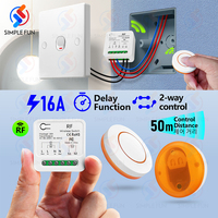 433Mhz Mini DIY Wireless Remote Control Light Switch 2 Way Control 110V 220V 16A Mini RF Module Mini Transmitter Timing Function