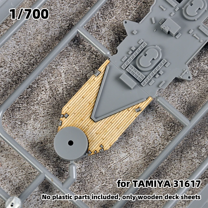 Modell-Upgrade-Teile, lasergeschnittene Holzdeckplatte mit selbstklebender Ankerkette für Tamiya 31617 HMS Repulse 1/700 – Detail 2