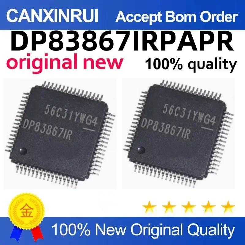 

New original DP83867IRPAPR silk screen DP83867IR HTQFP-64 Ethernet chip IC