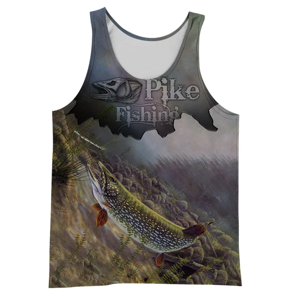 New Fish Fashion Men Women Tracksuits Crewneck Hip Hop  Vest Size S-7XL  Men Tank Top  Fitness  Custom Tank Top