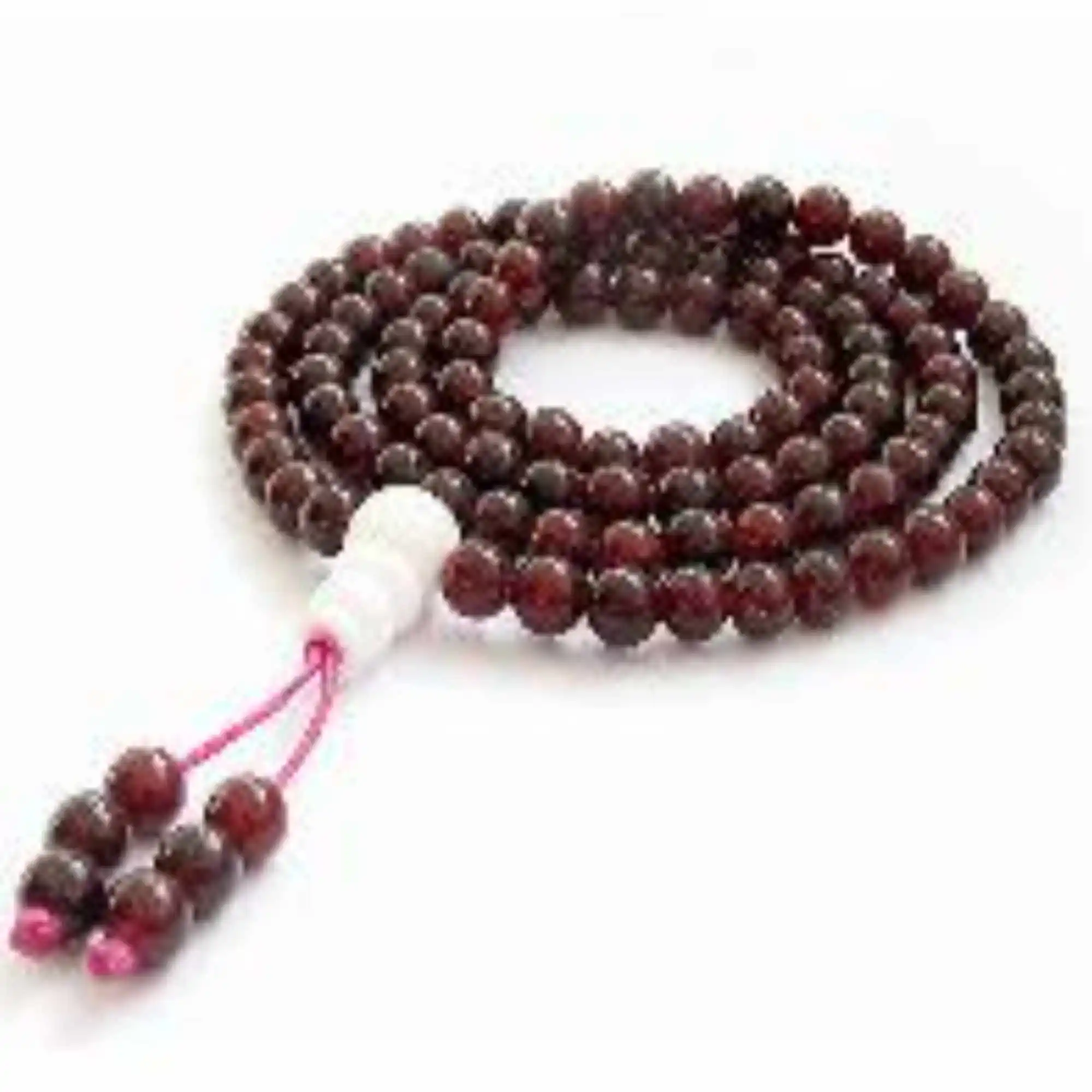 6mm Natural 108 knot garnet gemstone beads necklace Gift Classic Energy Handmade Cuff Women Party Chain Sacred Prayer