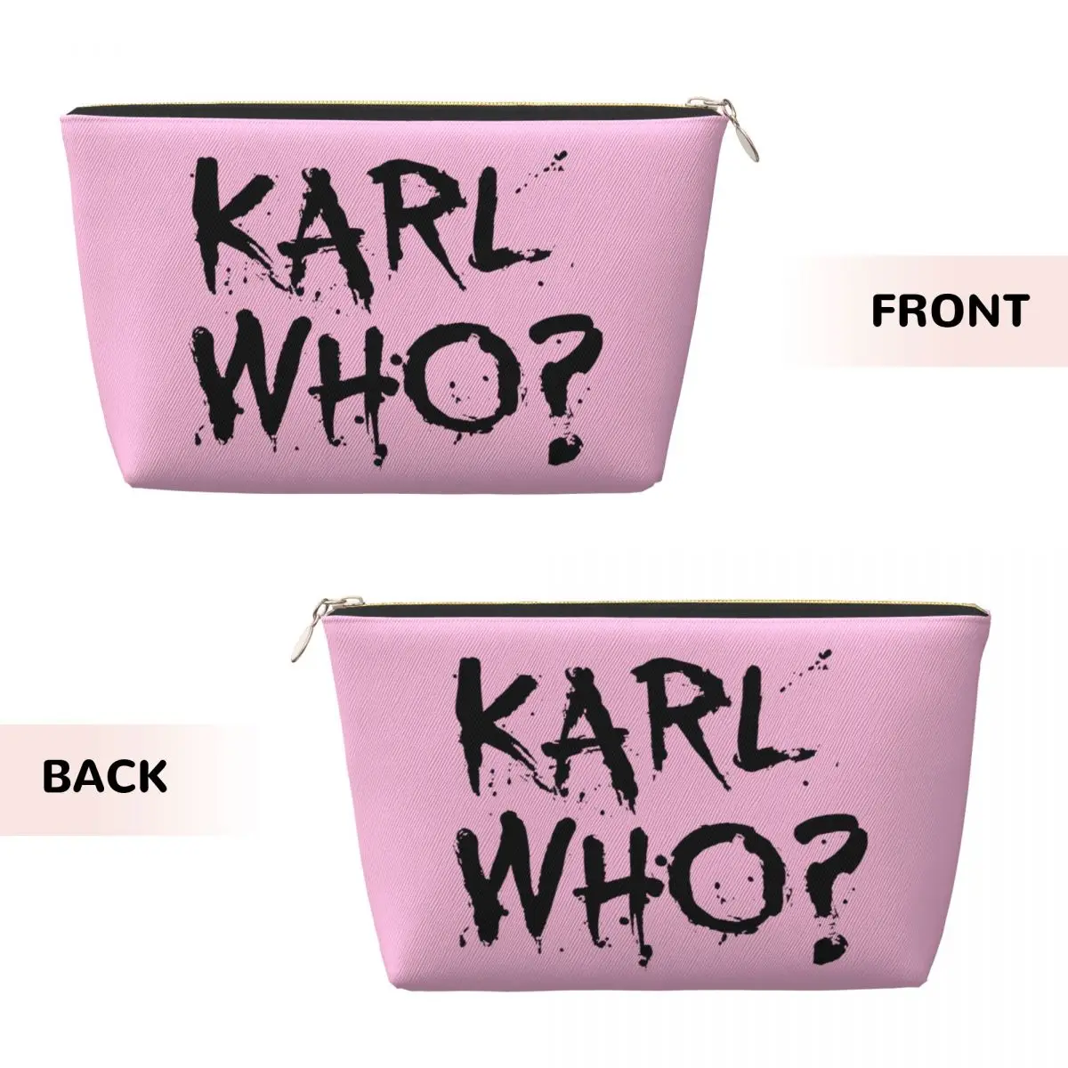 Custom Travel Karl Who Toiletry Bag Portable Cosmetic Makeup Organizer for Women Beauty Storage Dopp Kit Case