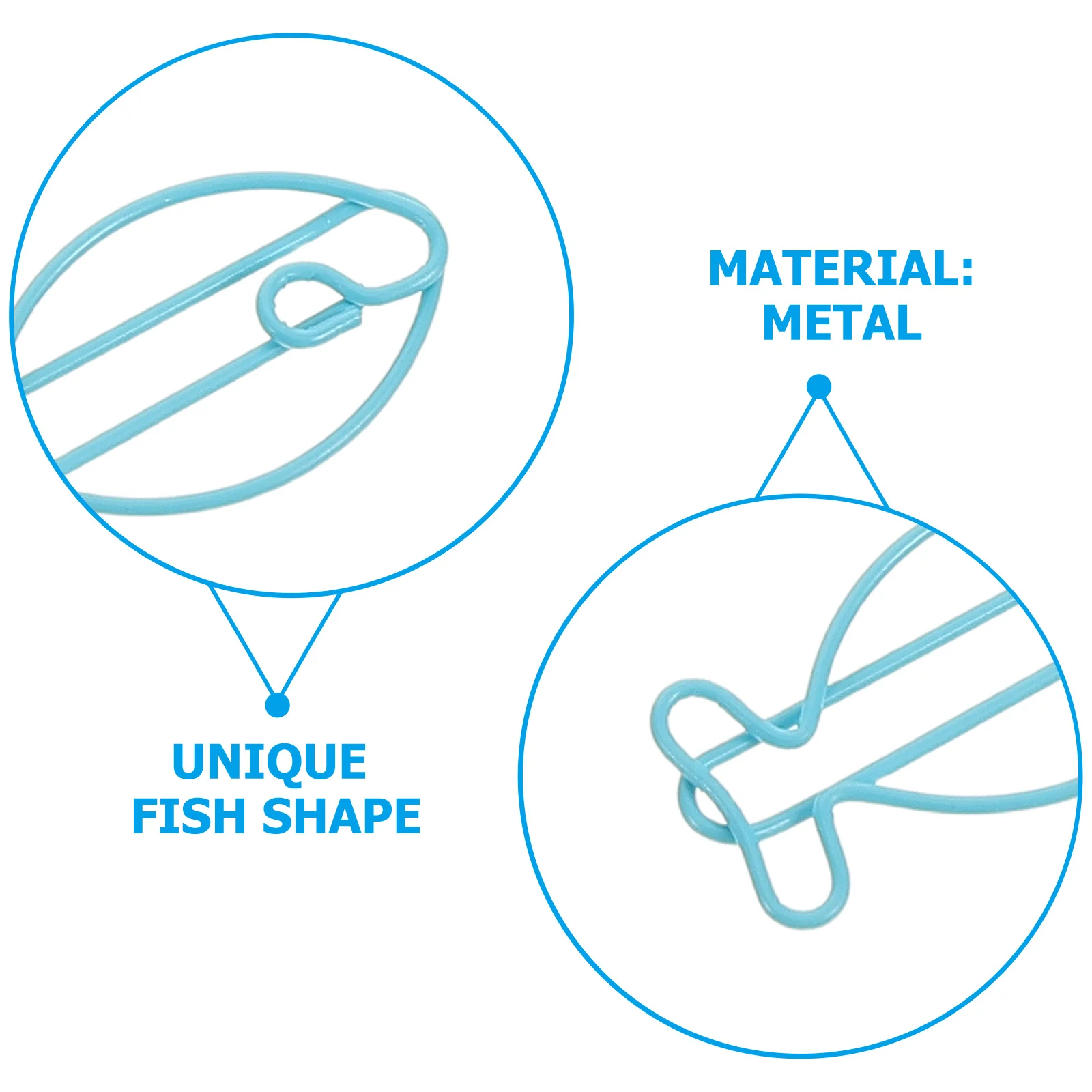 30 قطعة من مشابك ورق السمك، مشابك معدنية إبداعية لتنظيم المستندات، سجل القصاصات، مكتب المدرسة، مشابك ورق على شكل حيوانات لطيفة #4