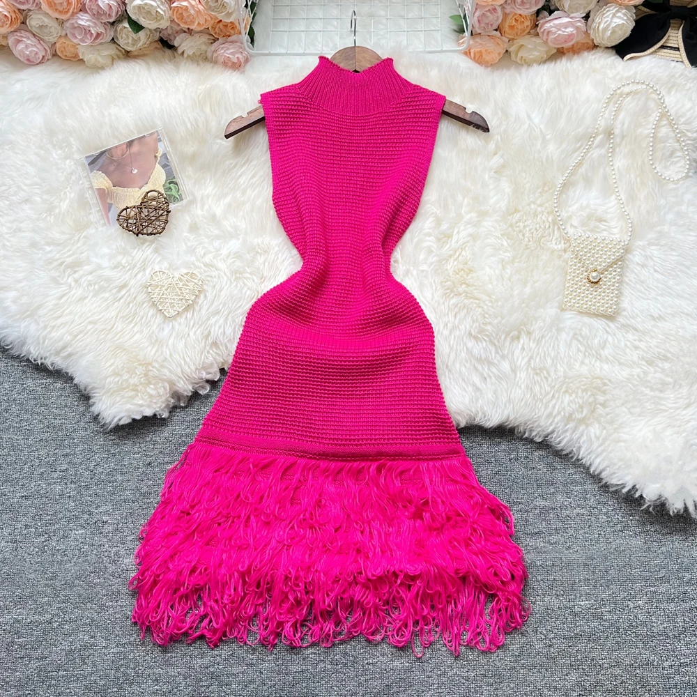 YuooMuoo femmes robe 2025 nouvelle mode d'été Sexy ajouré couture sans manches moulante robe de soirée coréenne dame plage robes