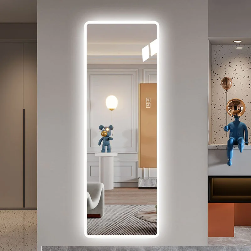 Full Length Mirror Lighted Vanity Body Mirror LED Mirror Wall-Mounted Mirror Big Size, Bedroom,Living Room,Dressing Room Hotel