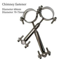 Outdoor Camping Firewood Stove Chimney Fixed Bracket 304 Stainless Steel Support Chimney Pipe Clamp Clamp Buckle
