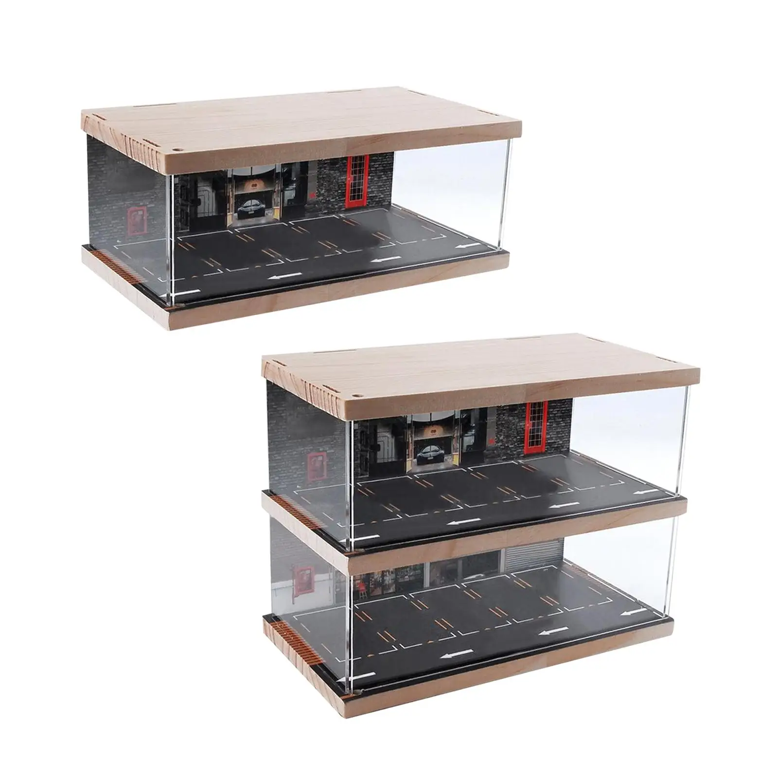 1/64 Parking Lot Display Case Protective Mini Model Car Storage Boxes Dustproof