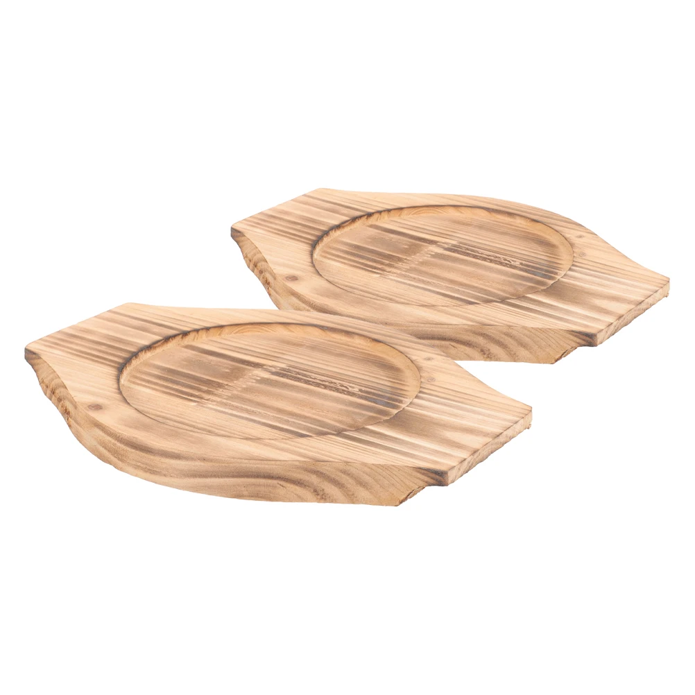 

2pcs Stone Tray Wooden Pot Holder Set Heat Resistant Trivets Kitchen Hot Pot Insulation Outdoor Camping Cooking Serving Barbecue