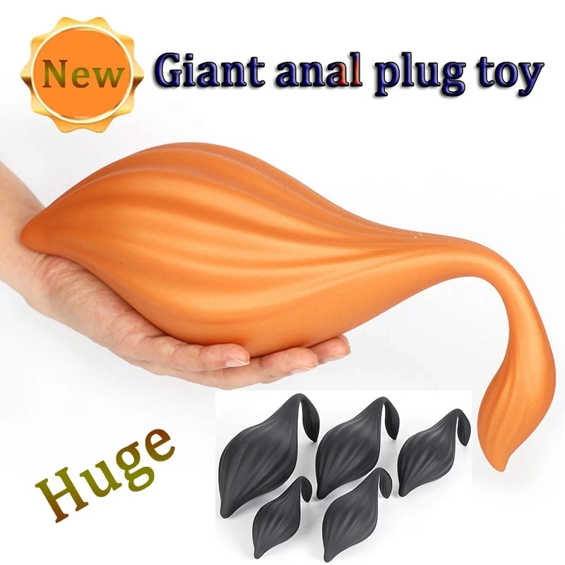 2023 Giant Anal Plug Expansion Big Butt Plug Huge Tail Soft Silicone Famale Masturbator Prostate Massager Sex Toys For Men Woman