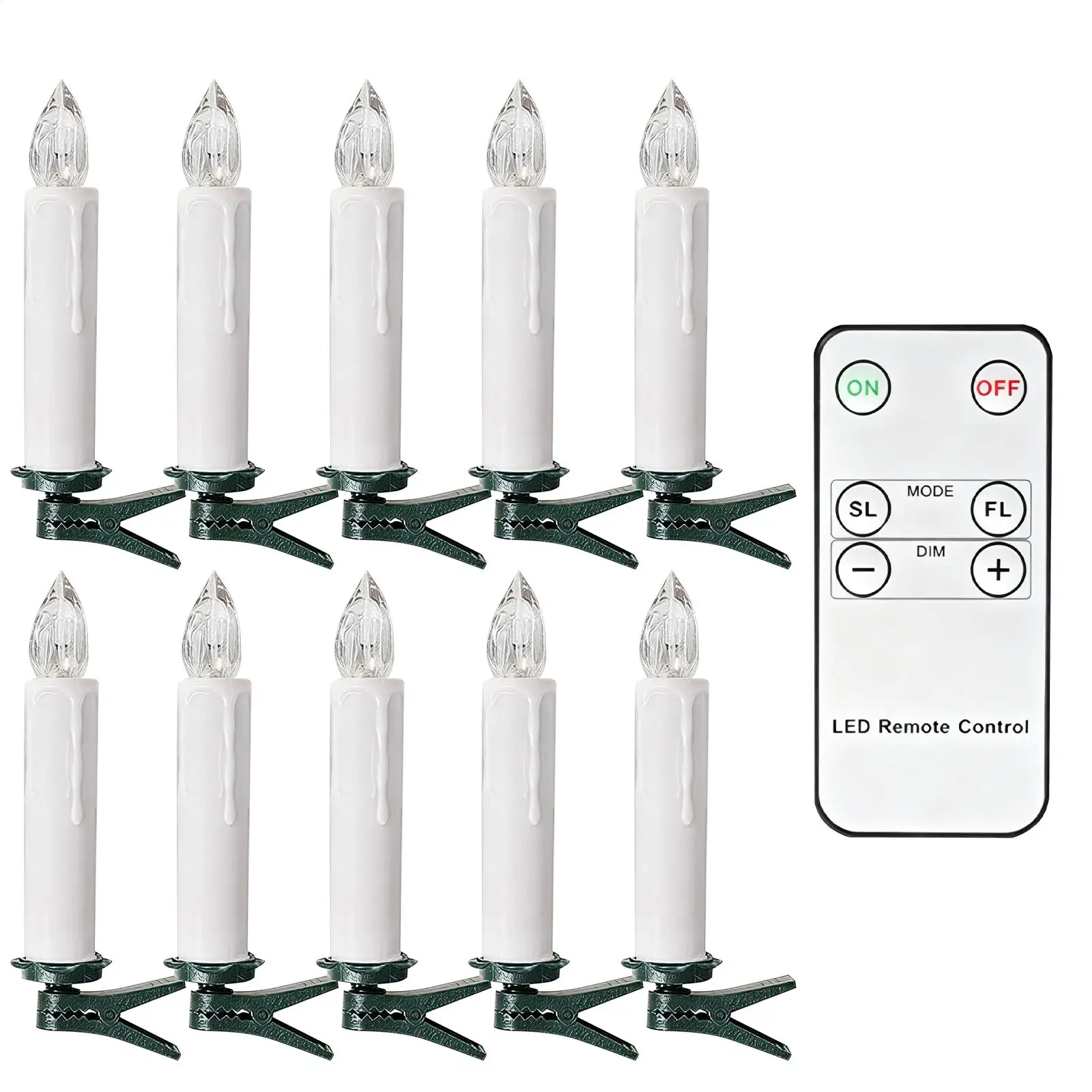 Battery Taper Candles Adjustable Safe Flickering Decor Flameless Taper Candles for Indoor Outdoor Home Window Lawn Birthday