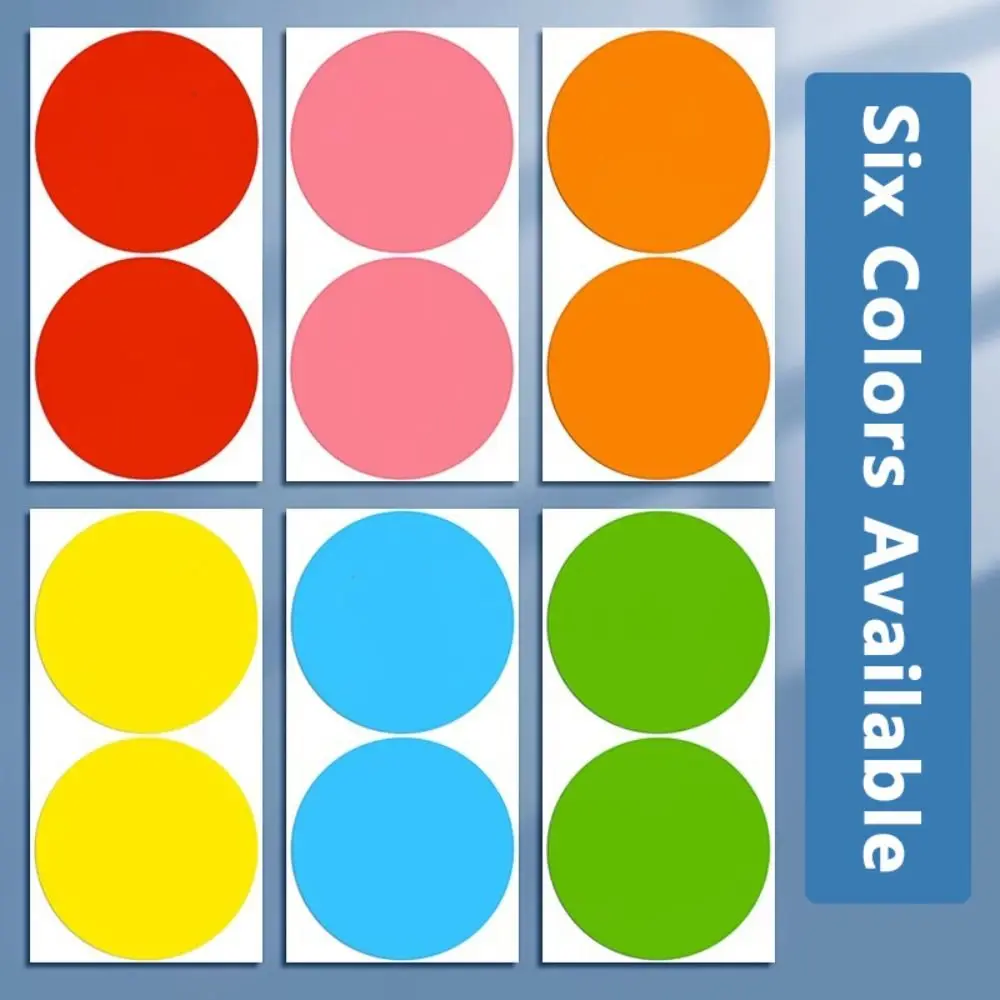 10Sheets Classification 10cm Self-adhesive Stickers Colored Self-adhesive Dot Sticker Waterproof Name Stickers Office Use