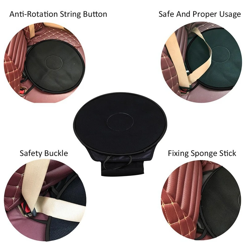 2X Swivel Seat Cushion For Car For Elderly, 360Degree Rotation Lightweight Portable Memory Foam Auto Swivel Cushion