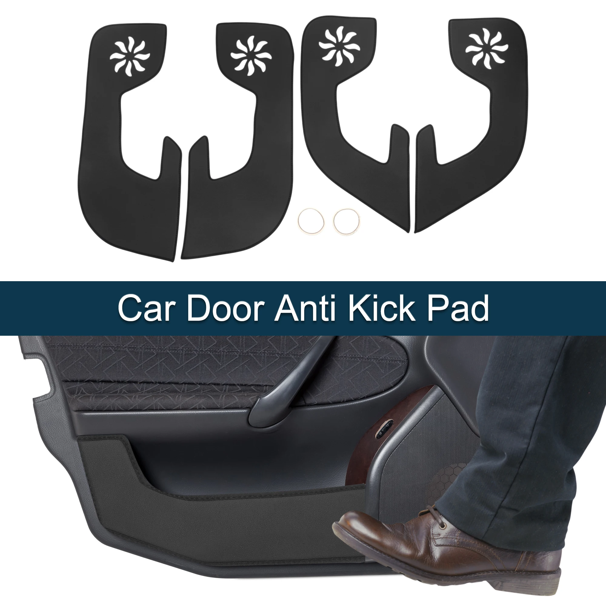 

UXCELL Car Door Anti Kick Pad Sticker Protector for Jeep Grand Commander 18 Black 1 Set