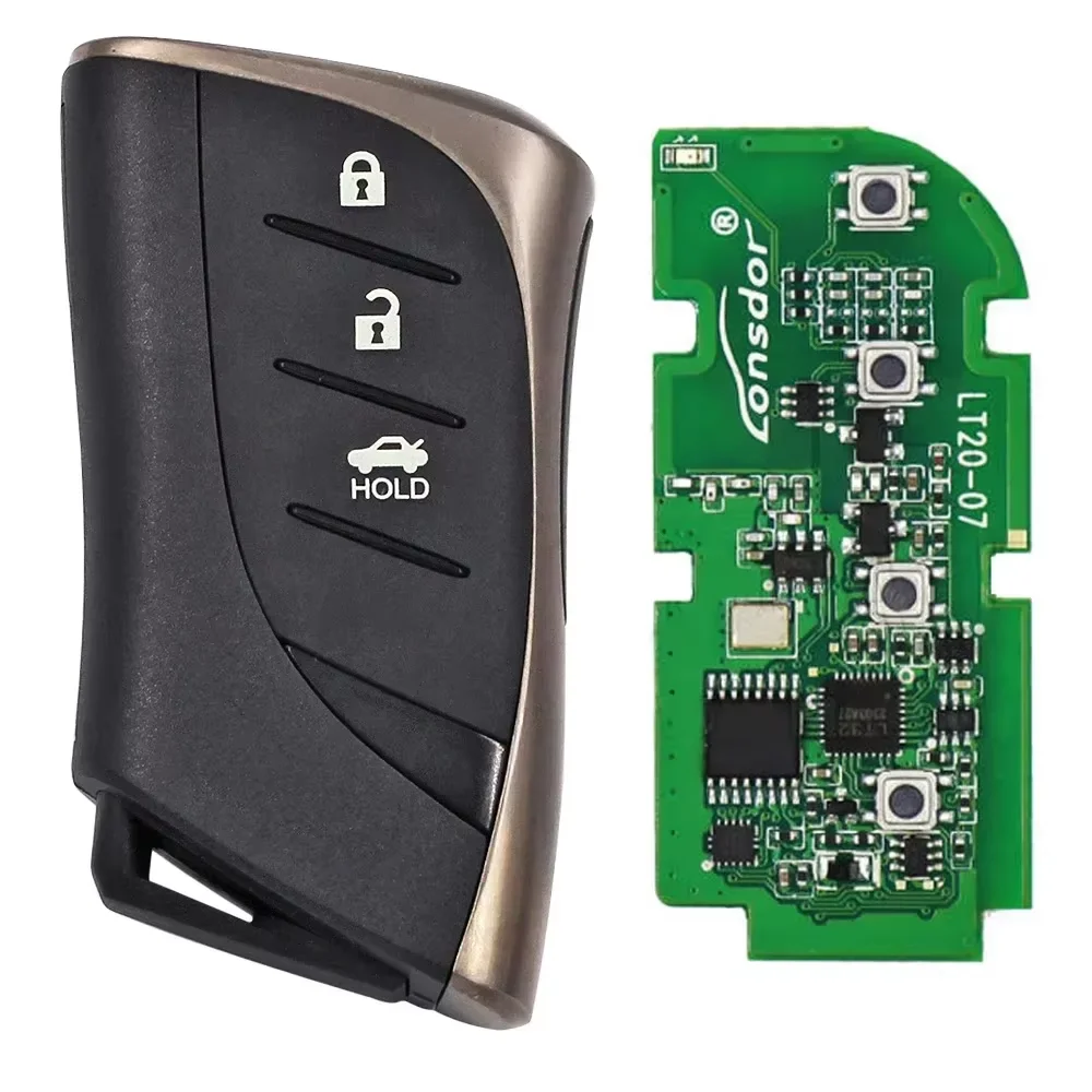 Lonsdor مفتاح ذكي LT20-07 LT20-08 مع شريحة 8A 4 زر مفتاح ذكي PCB مع غلاف لكزس LS500 LS500H ES300h ES200 مجلس 0440