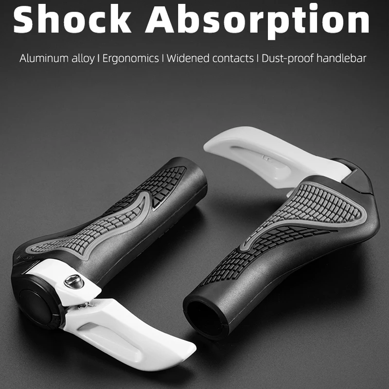 ESLNF MTB Bicycle Grips Horns Shofar Vice Handlebar Grips Cycling Shockproof Dust-proof Bike Grips Rubber Bilateral Locked