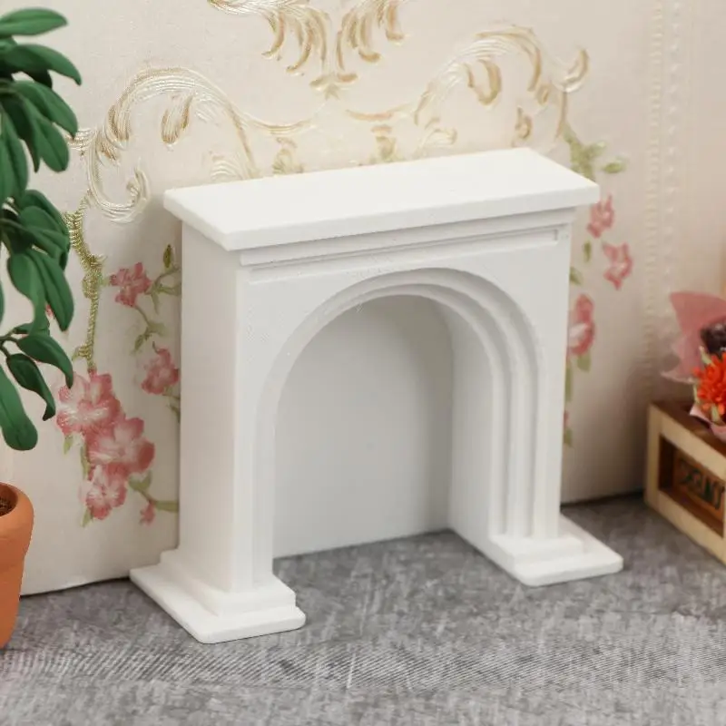 1PC 1/12 Dollhouse Mini Fireplace Model Dollhouse Christmas Scene Furniture Decoration Accessories Children Pretend Play Toys